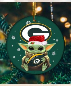 Baby Yoda x Green Bay Packers NFL Christmas Gift Tree Decorations Star Wars Gifts Ornament