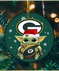 Baby Yoda x Green Bay Packers NFL Christmas Gift Tree Decorations Star Wars Gifts Ornament