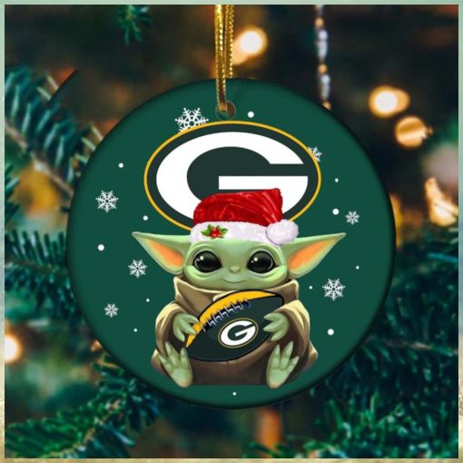 Baby Yoda x Green Bay Packers NFL Christmas Gift Tree Decorations Star Wars Gifts Ornament