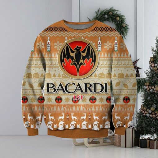 Bacardi Wine 3D Printed Christmas Sweater