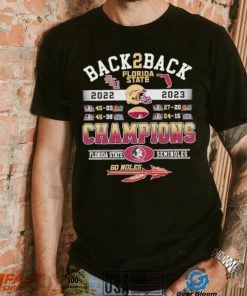 Back 2 back 2022 2023 Florida State Seminoles Champions go Noles shirt