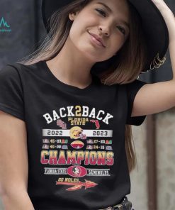 Back 2 back 2022 2023 Florida State Seminoles Champions go Noles shirt