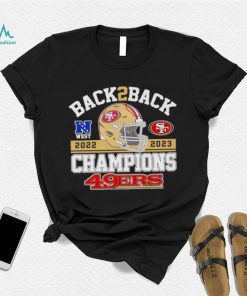Back 2 back helmet 2022 2023 Champions San Francisco 49ers shirt