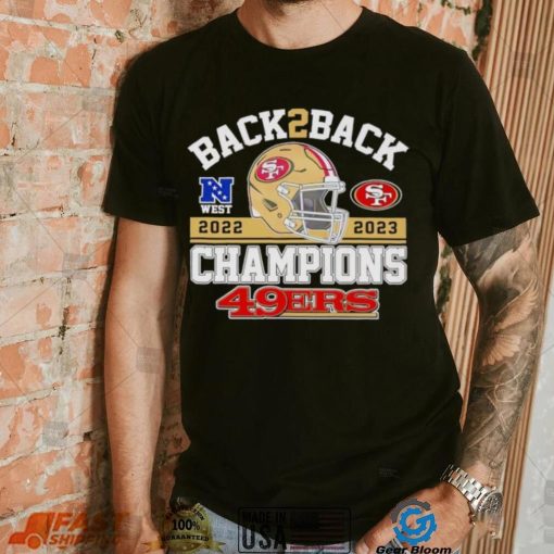 Back 2 back helmet 2022 2023 Champions San Francisco 49ers shirt