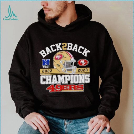 Back 2 back helmet 2022 2023 Champions San Francisco 49ers shirt