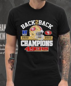 Back 2 back helmet 2022 2023 Champions San Francisco 49ers shirt