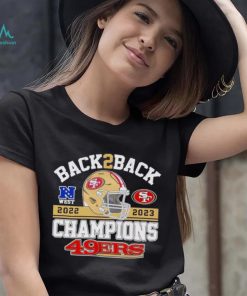 Back 2 back helmet 2022 2023 Champions San Francisco 49ers shirt