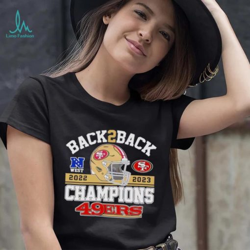 Back 2 back helmet 2022 2023 Champions San Francisco 49ers shirt