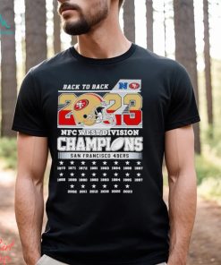 Back To Back 2023 NFC West Division Champions San Francisco 49ers Shirt