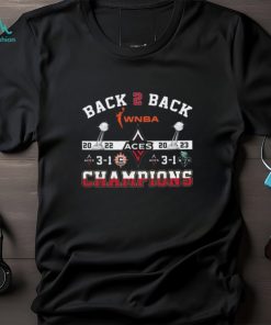 Back To Back WNBA ACES 2022 2023 Champions T Shirt