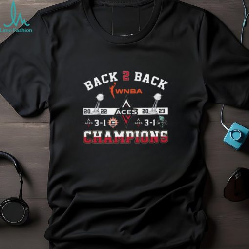 Back To Back WNBA ACES 2022 2023 Champions T Shirt