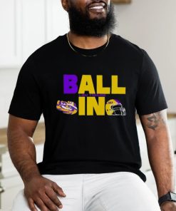 Ball In Lsu Tigers Logo Helmet T Shirt