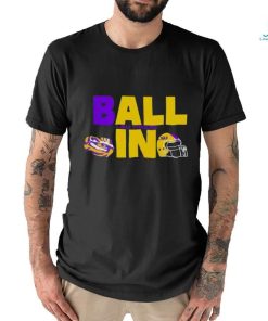 Ball In Lsu Tigers Logo Helmet T Shirt