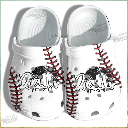 Ball Mom 3D Baseball Line Crocs Shoes Gift Mother  Cool Crocs Gift Grandma