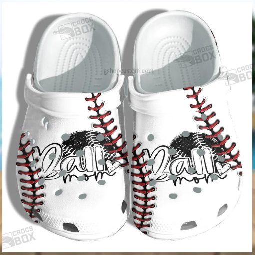 Ball Mom 3D Baseball Line Crocs Shoes Gift Mother  Cool Crocs Gift Grandma