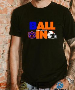 Ball in Auburn Tigers logo helmet shirt