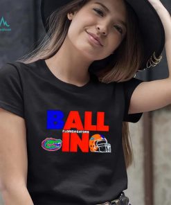 Ball in Florida Gators logo helmet shirt