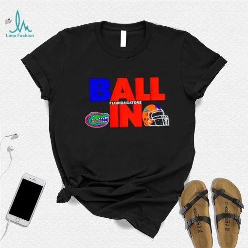 Ball in Florida Gators logo helmet shirt