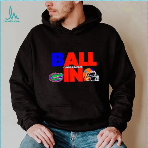 Ball in Florida Gators logo helmet shirt