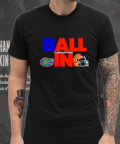Ball in Florida Gators logo helmet shirt