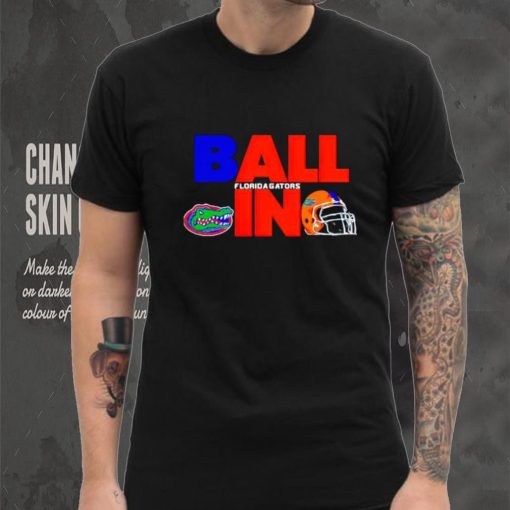 Ball in Florida Gators logo helmet shirt