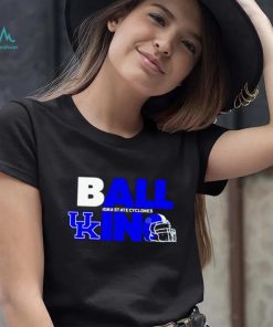Ball in Kentucky Wildcats logo helmet shirt