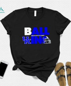 Ball in Kentucky Wildcats logo helmet shirt