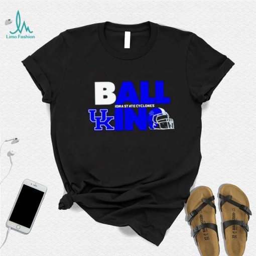 Ball in Kentucky Wildcats logo helmet shirt