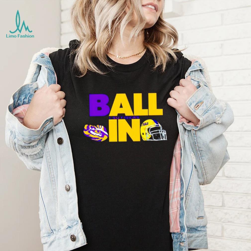 Ball in LSU Tigers logo helmet shirt Ball in LSU Tigers logo helmet shirt