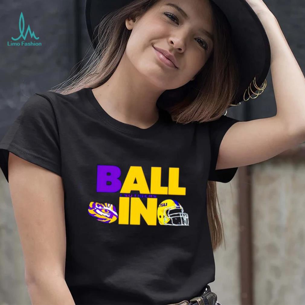 Ball in LSU Tigers logo helmet shirt Ball in LSU Tigers logo helmet shirt