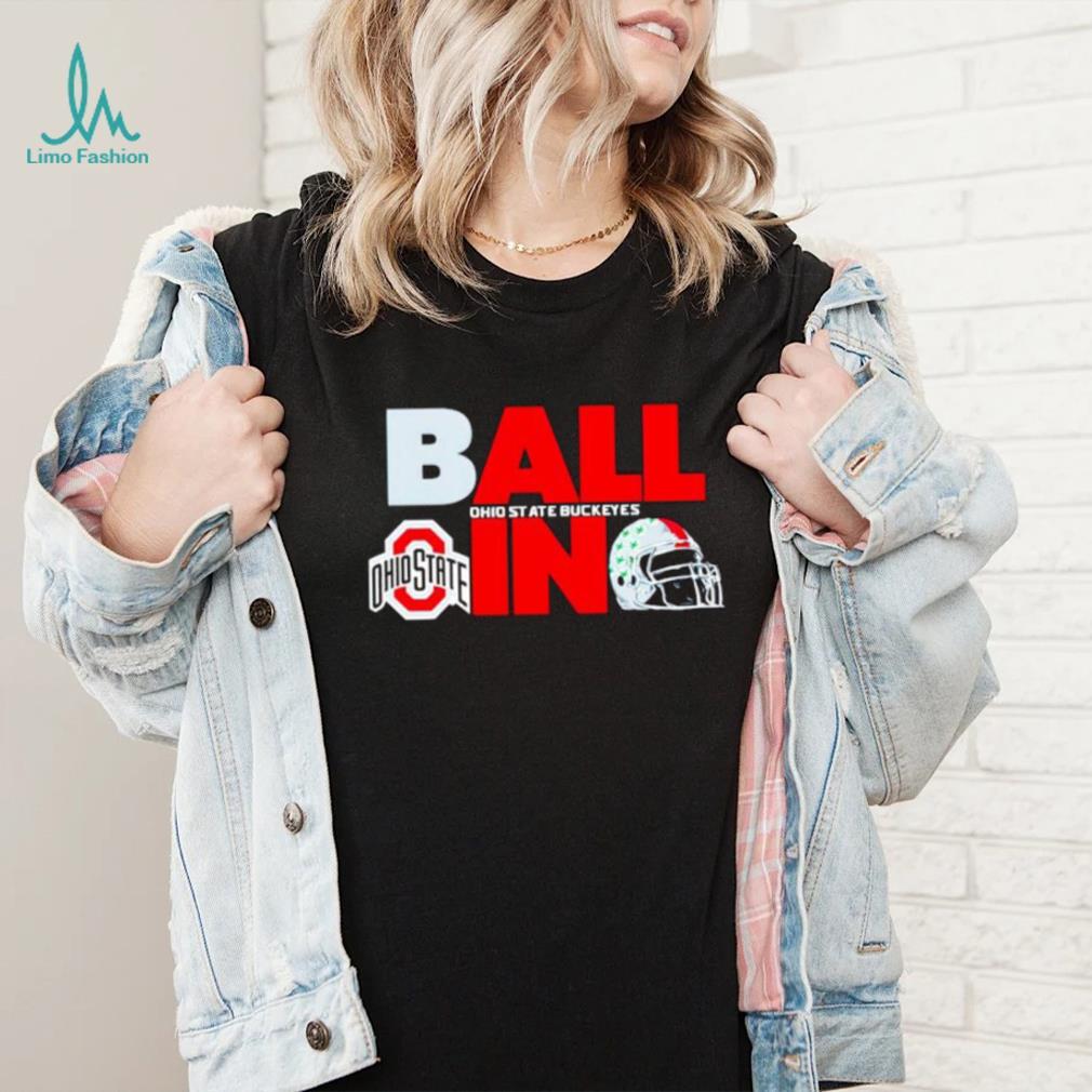 Ball in Ohio State Buckeyes logo helmet shirt Ball in Ohio State Buckeyes logo helmet shirt