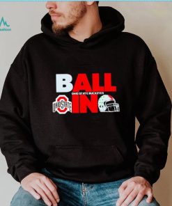 Ball in Ohio State Buckeyes logo helmet shirt