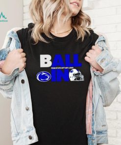 Ball in Penn State Nittany Lions logo helmet shirt