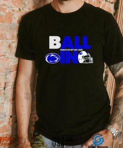 Ball in Penn State Nittany Lions logo helmet shirt