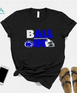 Ball in Penn State Nittany Lions logo helmet shirt