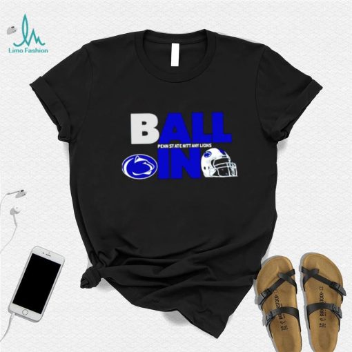 Ball in Penn State Nittany Lions logo helmet shirt