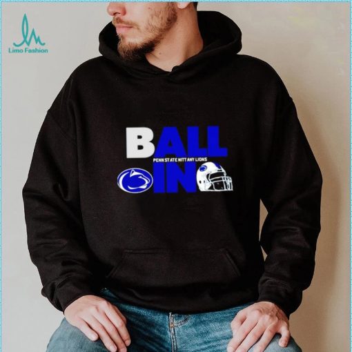 Ball in Penn State Nittany Lions logo helmet shirt