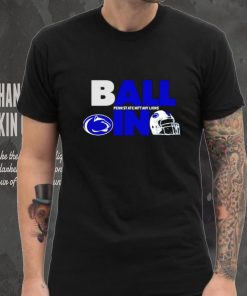 Ball in Penn State Nittany Lions logo helmet shirt