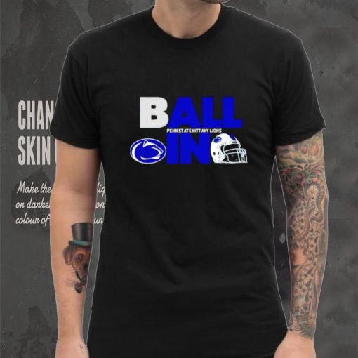 Ball in Penn State Nittany Lions logo helmet shirt