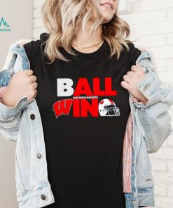 Ball in Wisconsin Badgers logo helmet shirt