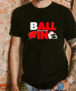 Ball in Wisconsin Badgers logo helmet shirt