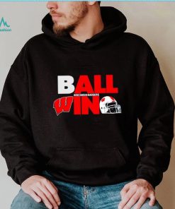 Ball in Wisconsin Badgers logo helmet shirt