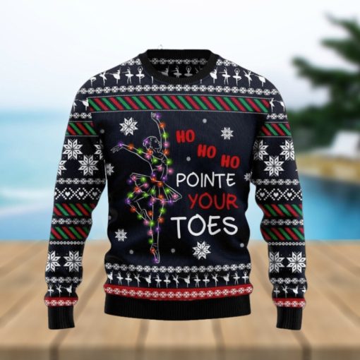 Ballet Pointe Chirtmas Time Wool Knitted Ugly Sweater