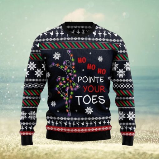 Ballet Pointe Chirtmas Time Wool Knitted Ugly Sweater