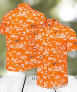 Baltimore Orioles Button Down Baseball Hawaiian Shirt