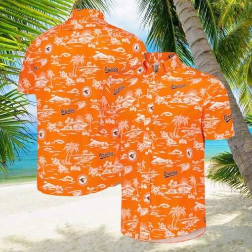 Baltimore Orioles Button Down Baseball Hawaiian Shirt