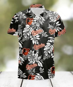 Baltimore Orioles Tropical Flower Sleeve Hawaii Shirt