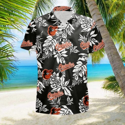 Baltimore Orioles Tropical Flower Sleeve Hawaii Shirt