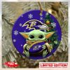 Baltimore Ravens Baby Yoda NFL 2023 Christmas Tree Decorations Ornament