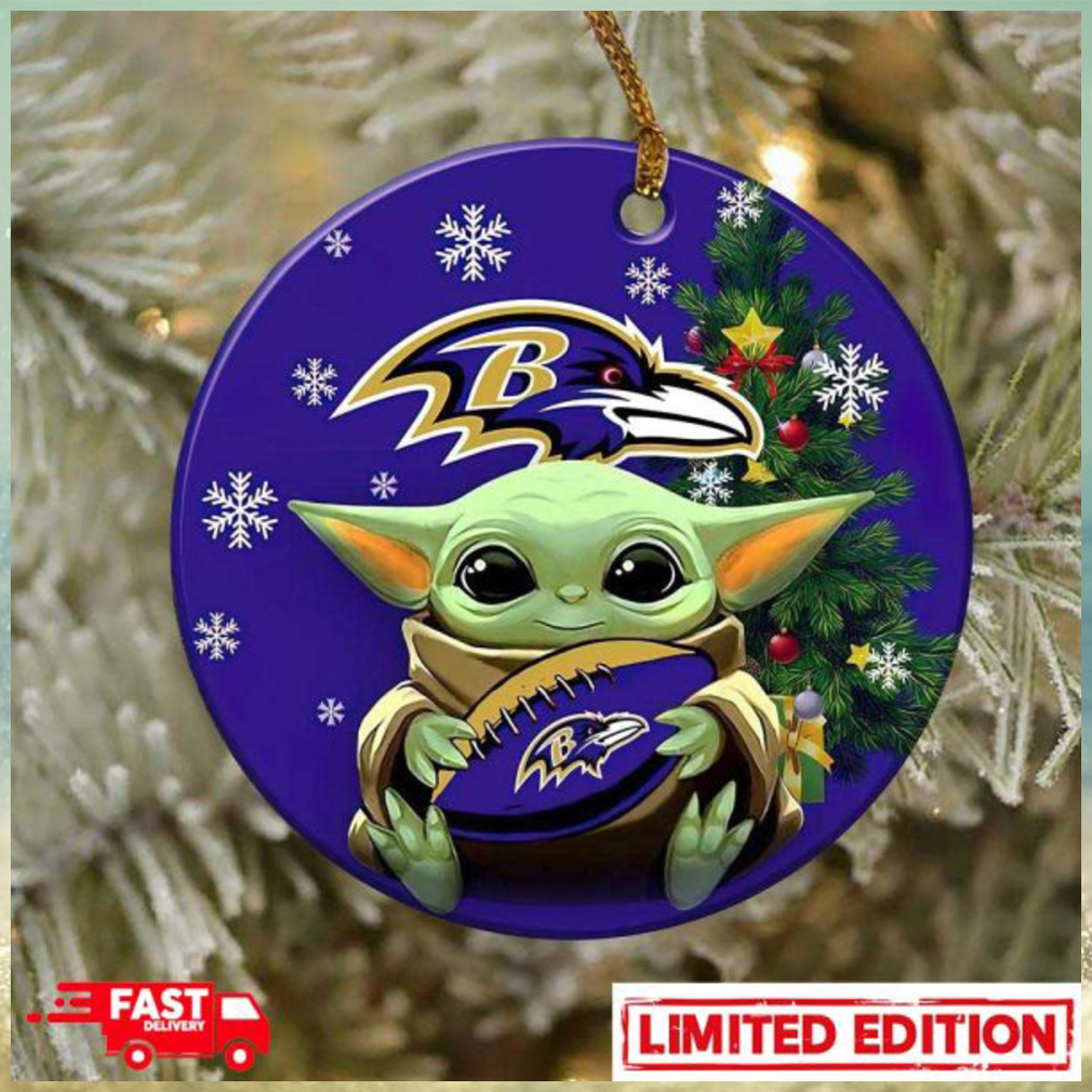 Baltimore Ravens Baby Yoda NFL 2023 Christmas Tree Decorations Ornament Baltimore Ravens Baby Yoda NFL 2023 Christmas Tree Decorations Ornament
